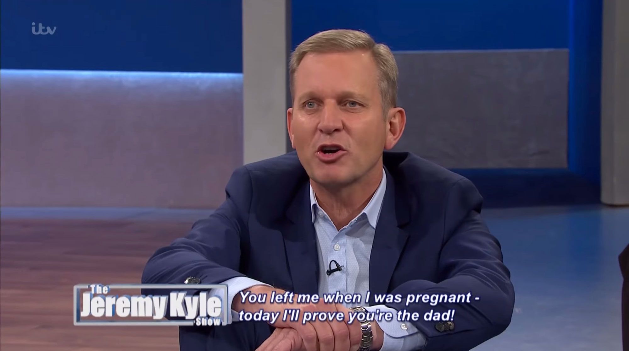 watch jeremy kyle fall over while chasing a guest watch jeremy kyle fall over while