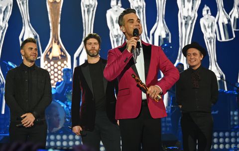 Gary Barlow, Mark Owen, Howard Donald, Robbie Williams, Brit Awards 2016