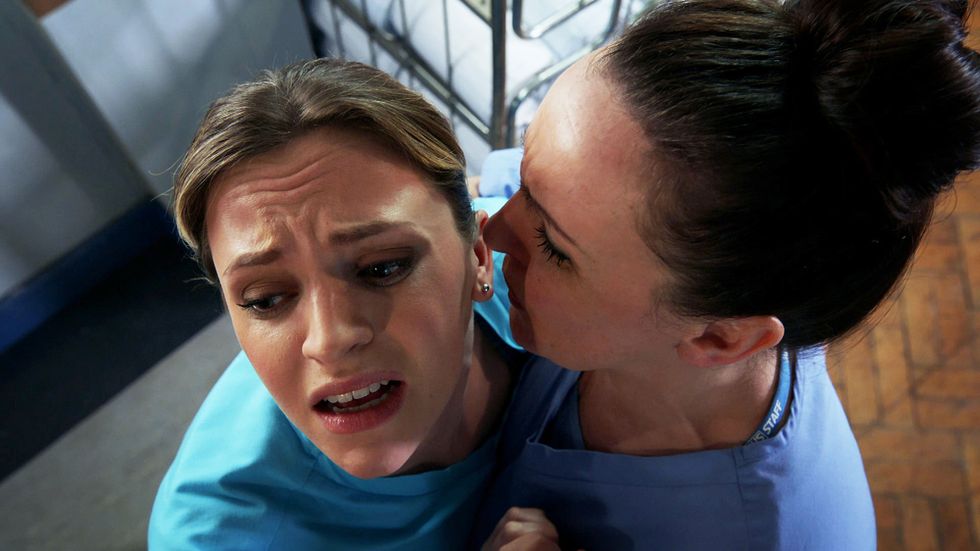 Jasmine Burrows and Fran Reynolds in Holby City