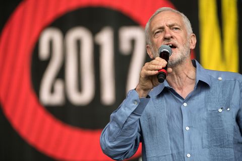 Jeremy Corbyn at Glastonbury 2017