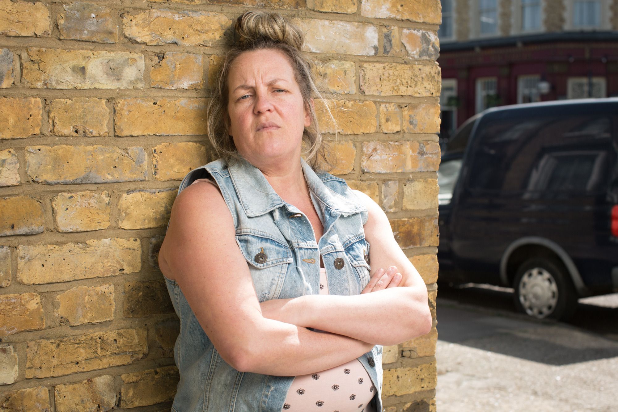 EastEnders actress Lorraine Stanley reveals why Karen Taylor's bra