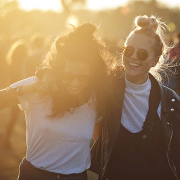 Two women at a music festival