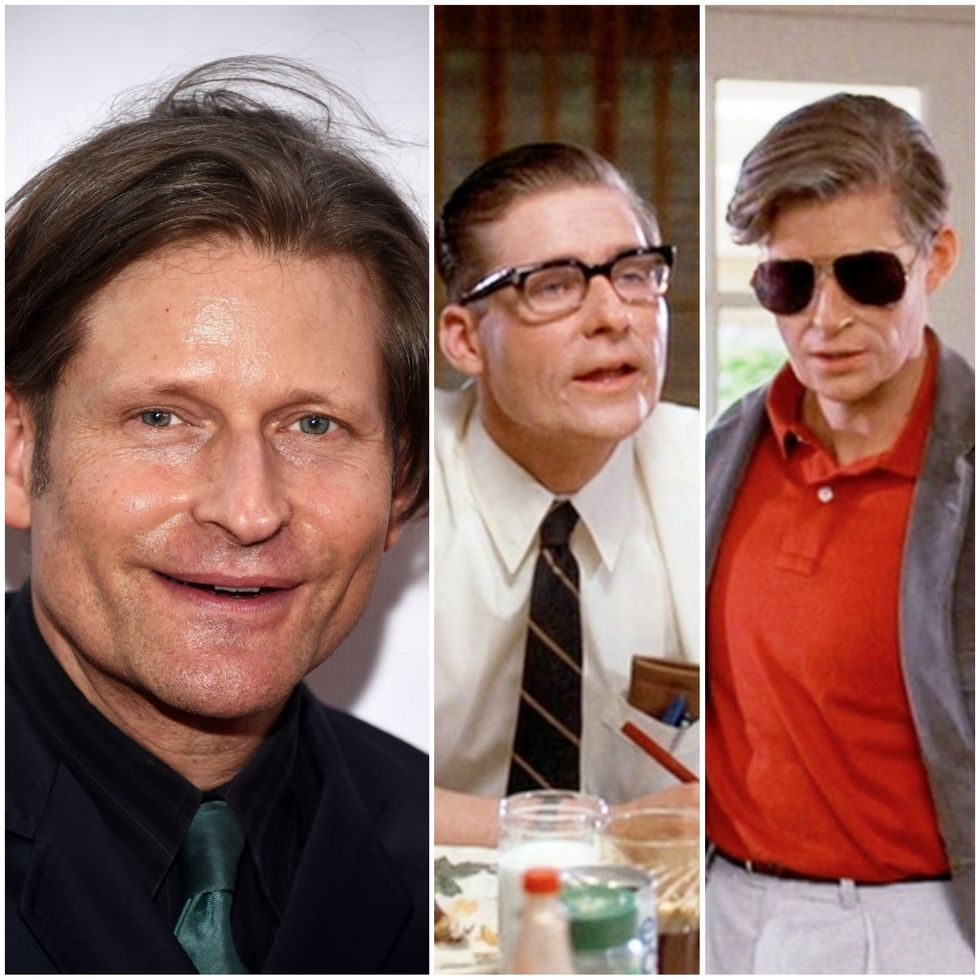 Crispin Glover as George McFly in Back to the Future - makeup compared to today