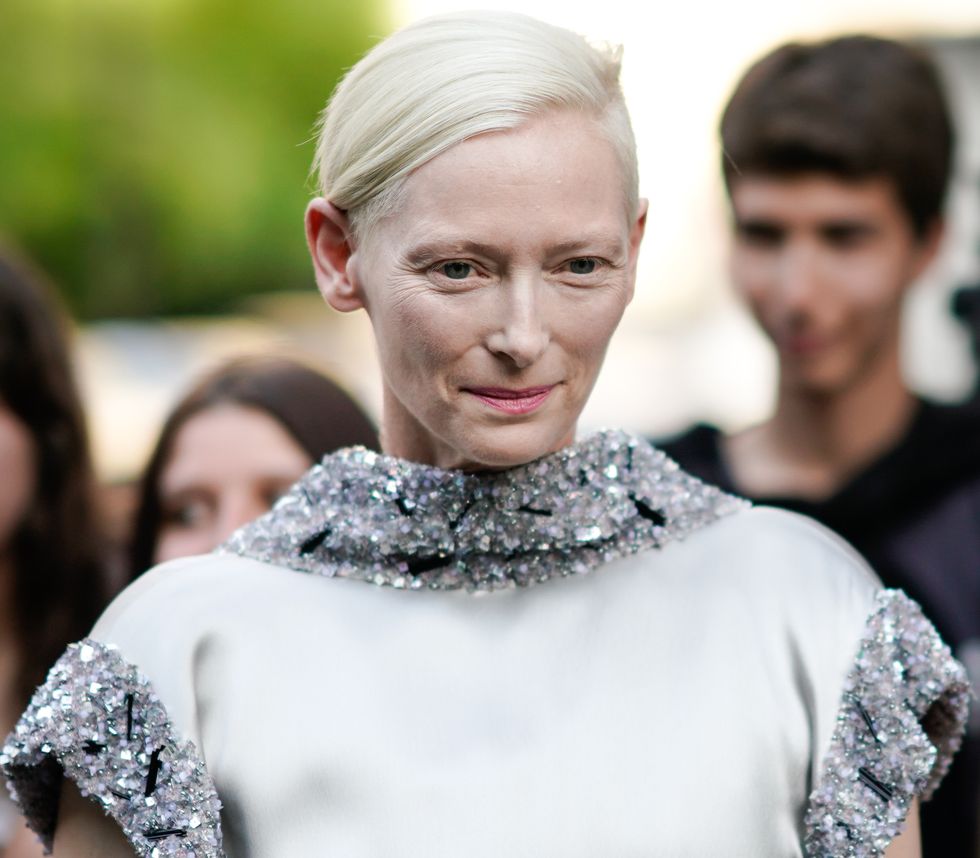 tilda swinton attends the vogue foundation dinner, during paris fashion week