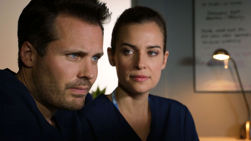 Oliver Valentine and Zosia March in Holby City
