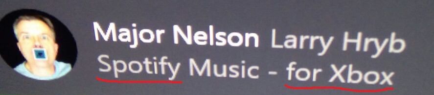 Major Nelson activity feed revealing Spotify app