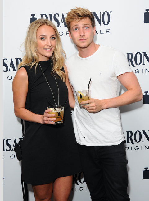 Tiffany Watson and Sam Thompson at the launch of the DISARONNO Terrace at London's Golden Bee on June 24, 2015