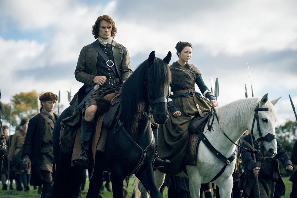 jamie and claire in 'outlander'