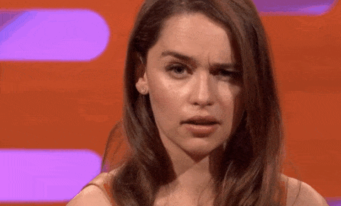 Emilia Clarke eyebrows GIF