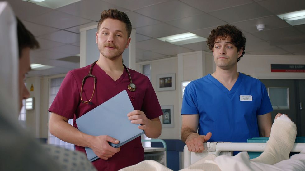 Dominic Copeland and Lofty Chiltern in Holby City