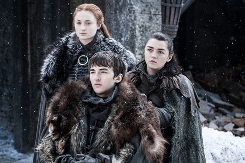 Sansa, Bran and Arya in Game of Thrones