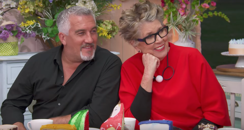 Paul Hollywood and Prue Leith in The Great British Bake Off