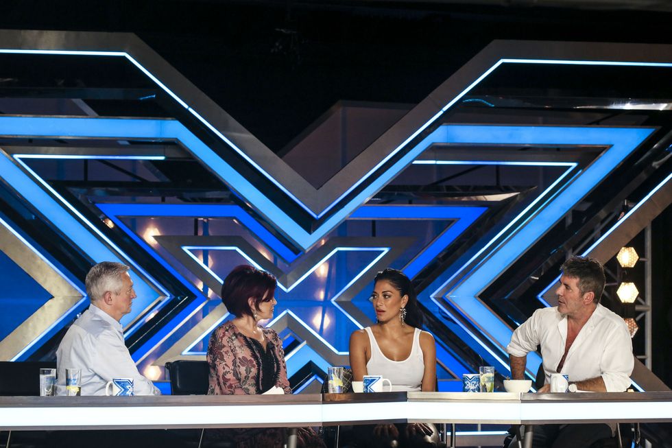 The X Factor judges – Louis Walsh, Sharon Osbourne, Nicole Scherzinger and Simon Cowell