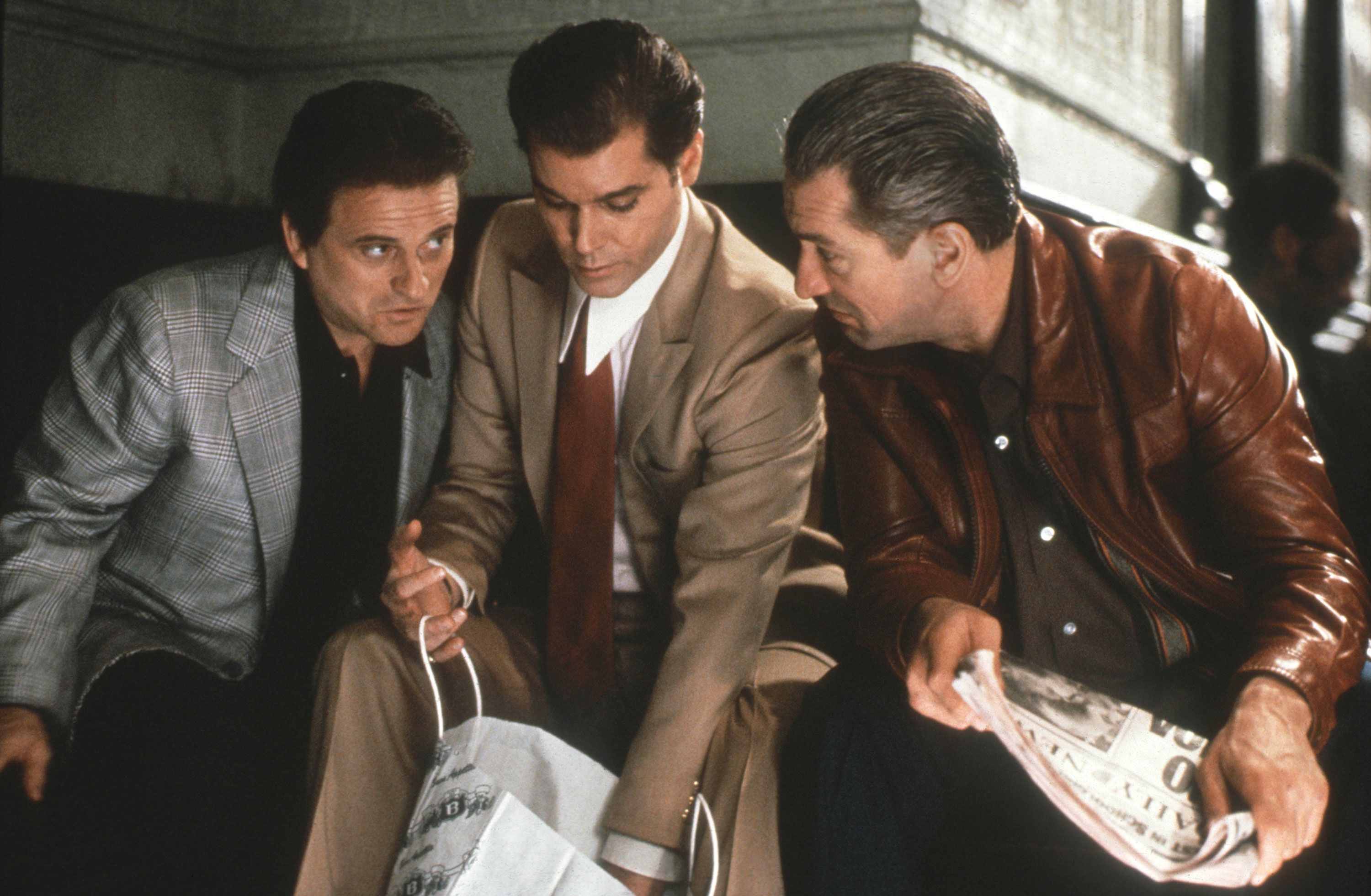 (L-R) Joe Pesci, Ray Liotta and Robert De Niro in "Goodfellas".