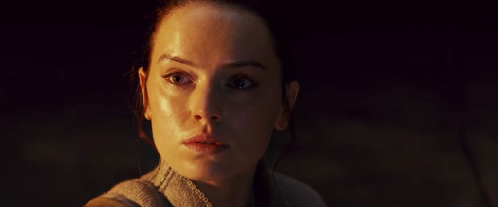 Daisy Ridley as Rey in Star Wars: The Last Jedi trailer