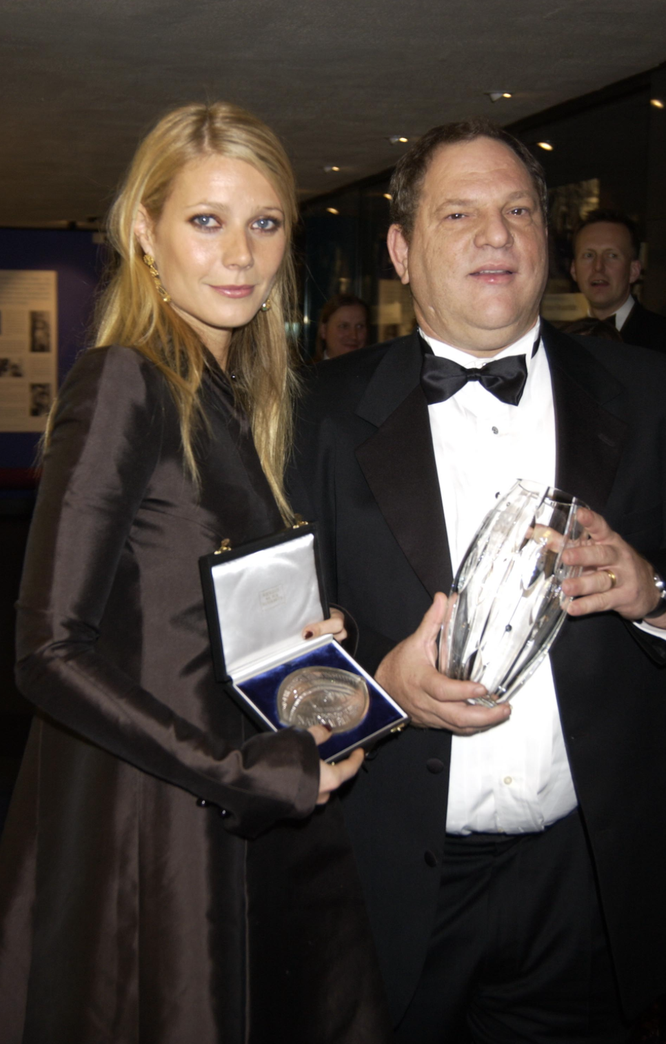 Gwyneth Paltrow and Harvey Weinstein at the 50th Anniversary Gala of the National Film Theatre