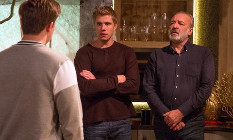 Lachlan White gets annoyed over Robert Sugden and Lawrence in Emmerdale