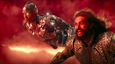 aquaman and cyborg in justice league teaser