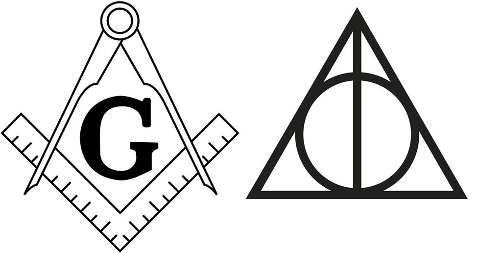 Masonic symbol Deathly Hallows sign