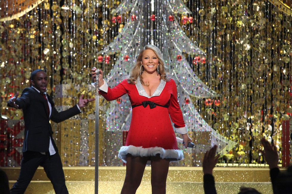 Mariah Carey during her Merry Christmas to you Show on ABC, 2010