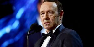 Kevin Spacey speaks onstage at the 2017 AMD British Academy Britannia Awards
