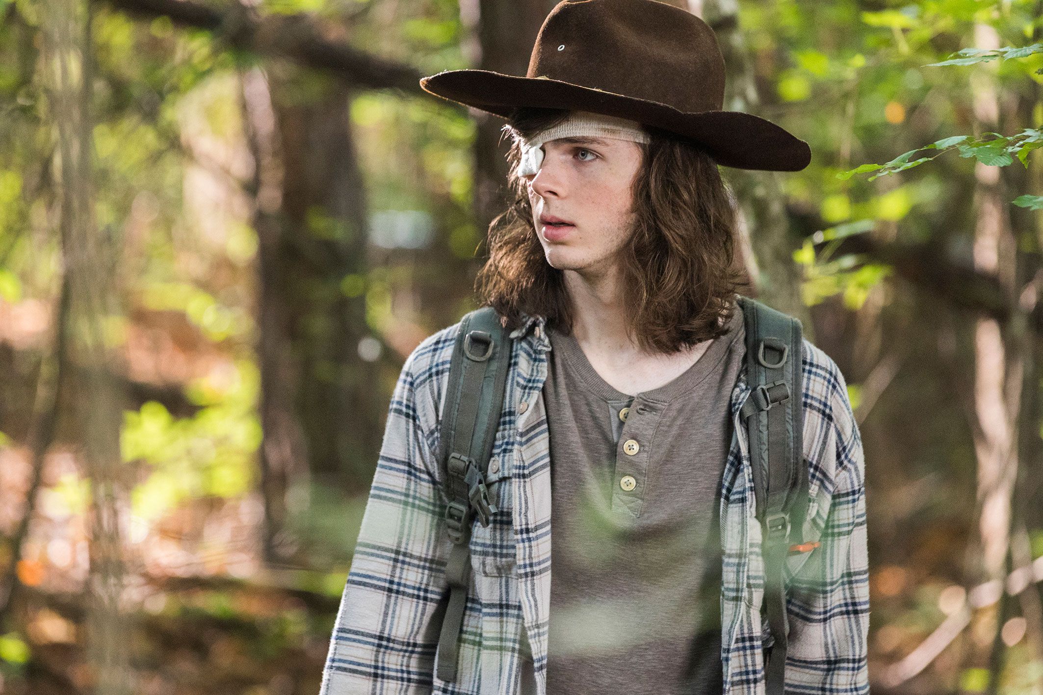 Carl grimes long hair