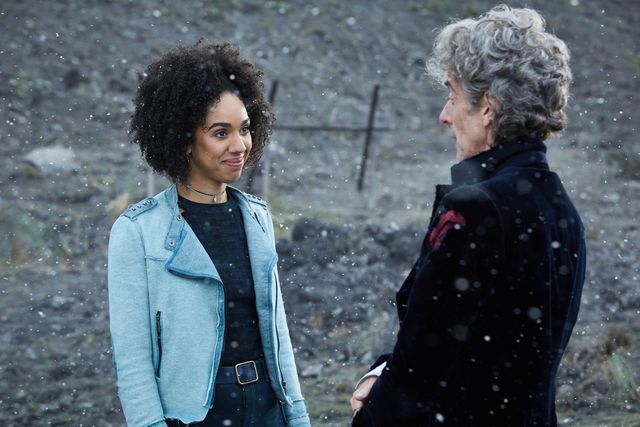 pearl mackie and peter capaldi in 'doctor who twice upon a time'