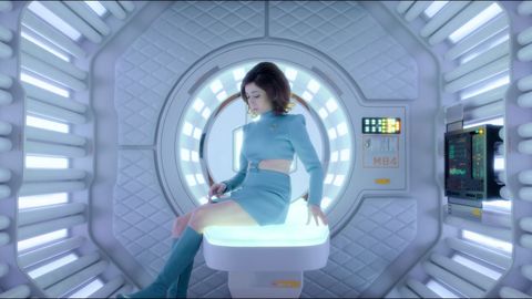 Cristin wakes up in the medical bay, Black Mirror, USS Callister