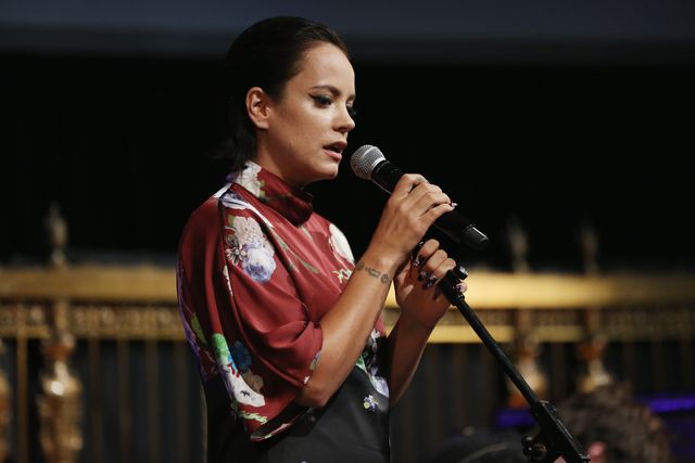 Lily Allen, performing in 2017