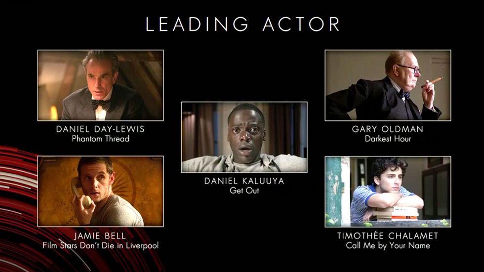 BAFTA Awards 2018, Leading Actor nominations