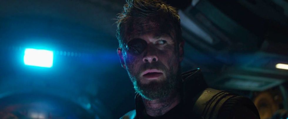 Chris Hemsworth as Thor in Avengers: Infinity War eyepatch