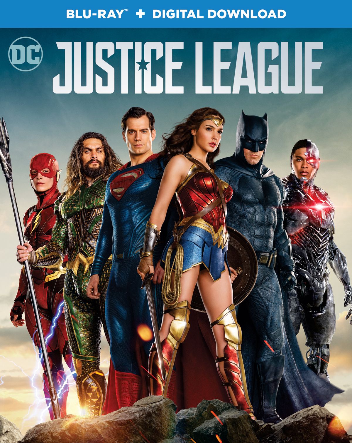 The Flash, Aquaman, Superman, Wonder Woman, Batman, Cyborg