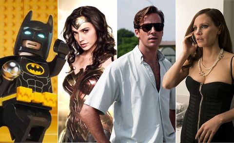 Gal Gadot, Armie Hammer, Jessica Chastain, Lego Batman, Call Me By Your Name, Wonder Woman, Molly's Game