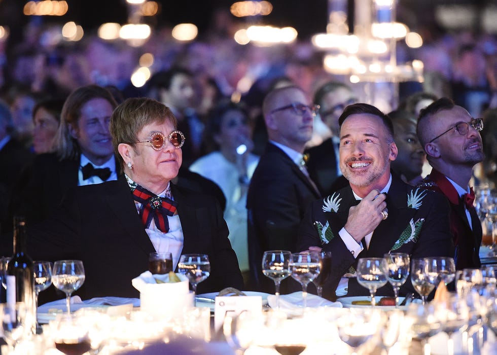 Sir Elton John and David Furnish at the Elton John AIDS Foundation gala 2017
