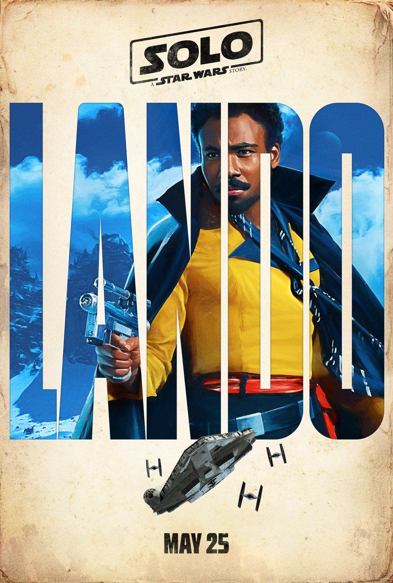 Donald Glover as Lando Calrissian in Solo: A Star Wars Story poster