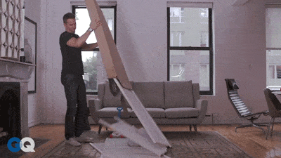 Ryan Reynolds IKEA furniture GIF