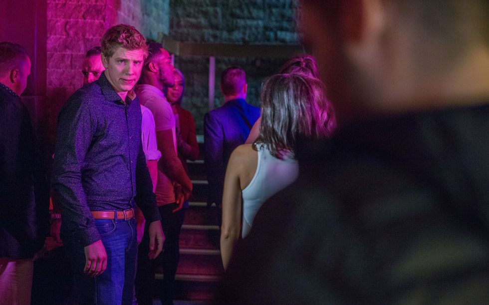 Aaron Dingle sees Robert Sugden with another man in Emmerdale