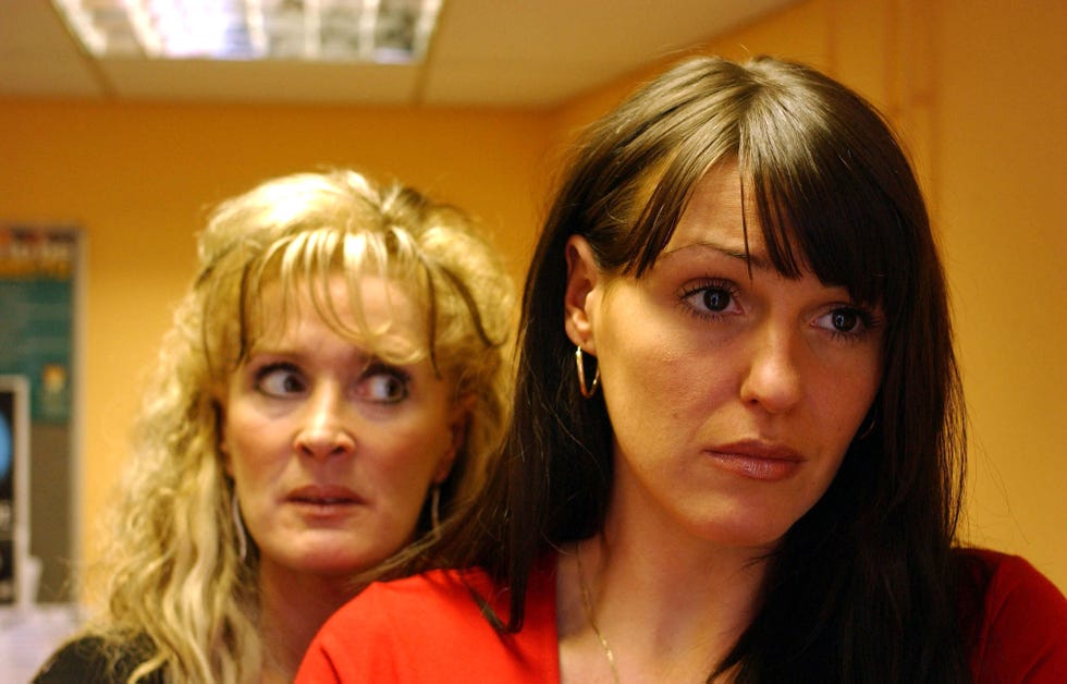 Suranne Jones as Karen McDonald, Beverley Callard as Liz McDonald, Coronation Street