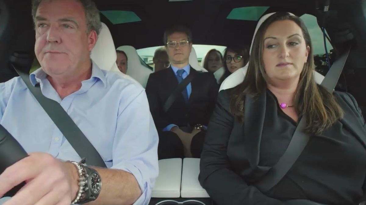 preview for The Grand Tour's Jeremy Clarkson forced to review new Tesla car with a team of lawyers on board