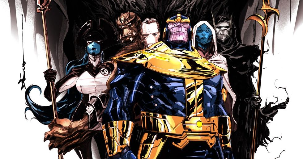 Thanos and the Black Order Proxima Midnight Corvus Glaive Ebony Maw Cull Obsidian