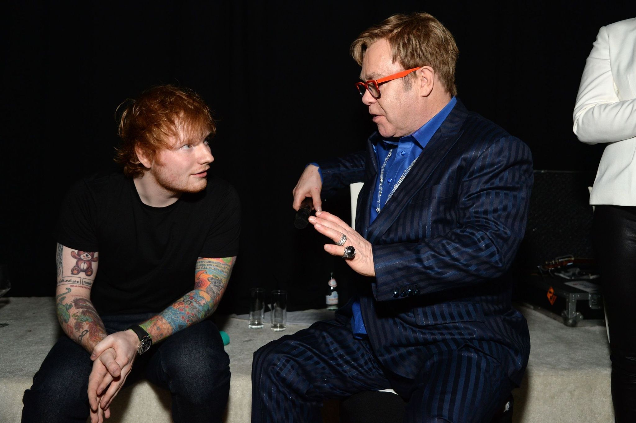 Ed Sheeran and Sir Elton John in 2014