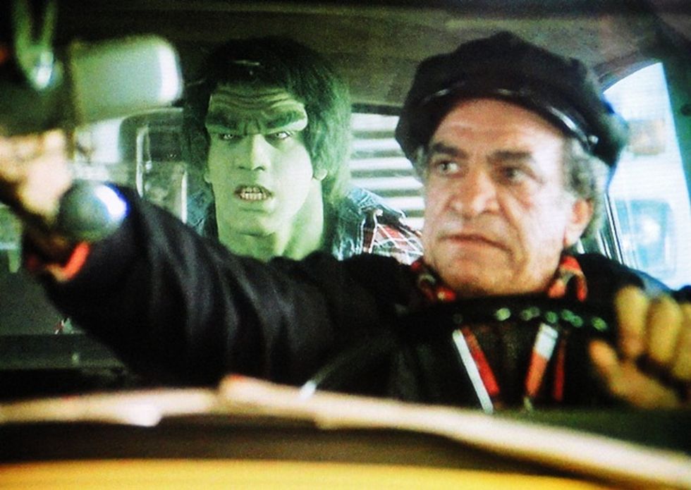 Hulk in traffic in 'The Incredible Hulk'