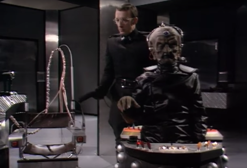 Nyder and Davros in Doctor Who, Genesis of the Daleks