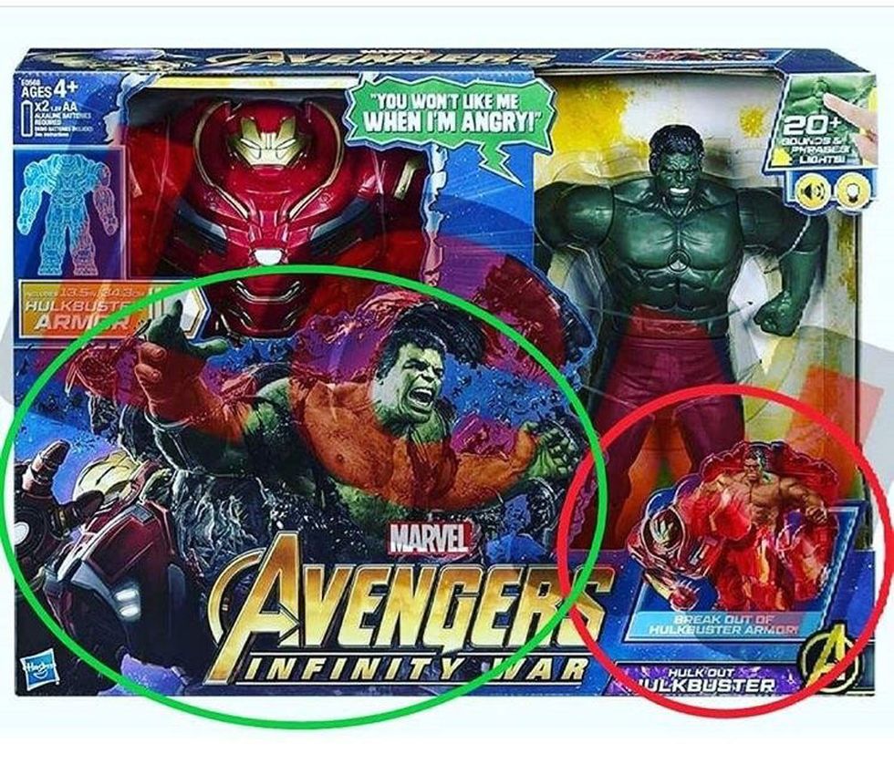 Hulk in Hulkbuster armour toy Avengers: Infinity War