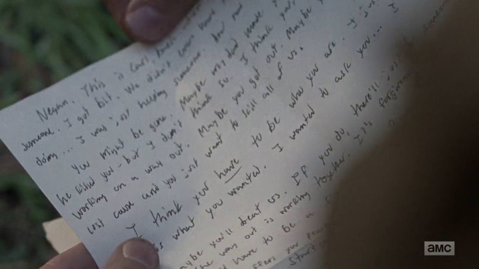 Here's what Carl's complete letter to Negan said in The Walking Dead ...