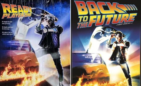 Ready Player One posters reference Back to the Future and Matrix