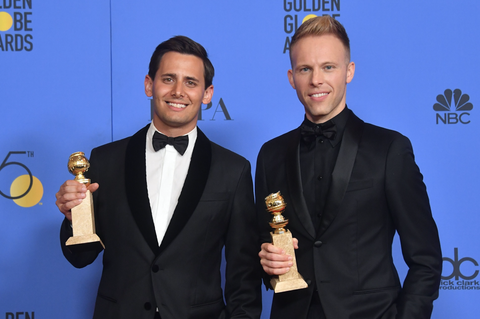 Benj Pasek (L) and Justin Paul Benj Pasek (L) and Justin Paul