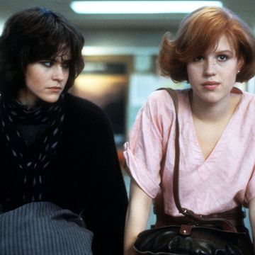 Ally Sheedy and Molly Ringwald in a scene from the film 'The Breakfast Club',