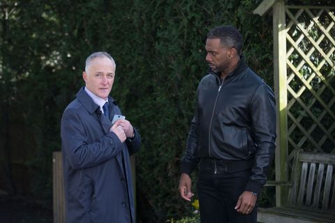 Vincent Hubbard meets up with the police in EastEnders
