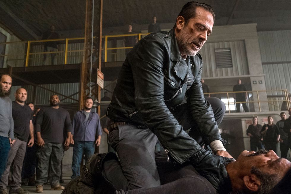 The Walking Dead, Season 8, Negan kills Simon, Jeffrey Dean Morgan, Steven Ogg